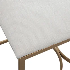 Upholstered Seat And Gold Metal Bench-Kirkland's Home Fashion