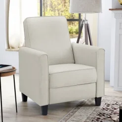 Upholstered Slim Push-Back Recliner-Kirkland's Home Outlet