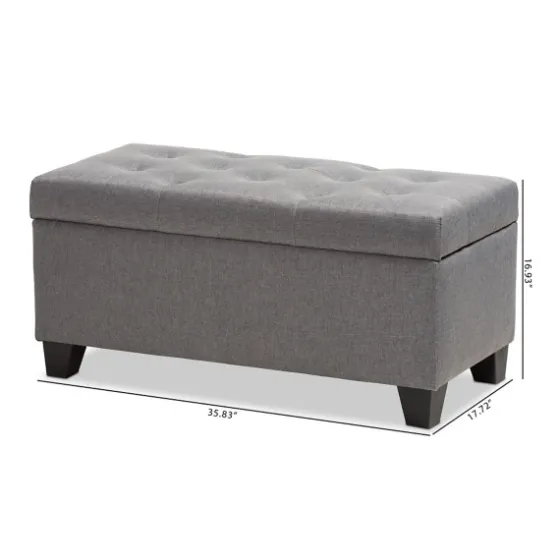 Upholstered Storage Ottoman-Kirkland's Home Outlet