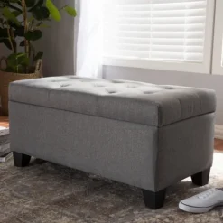 Upholstered Storage Ottoman-Kirkland's Home Outlet