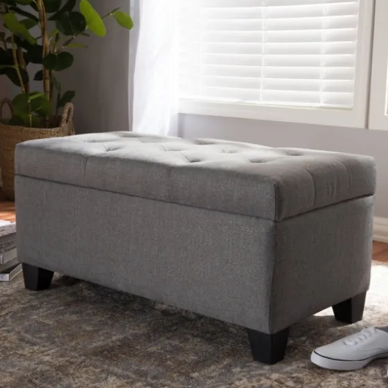 Upholstered Storage Ottoman-Kirkland's Home Outlet