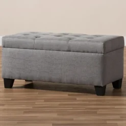 Upholstered Storage Ottoman-Kirkland's Home Outlet