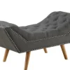 Upholstered Tufted Button Curved Bench-Kirkland's Home Clearance