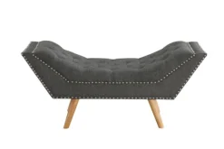 Upholstered Tufted Button Curved Bench-Kirkland's Home Clearance