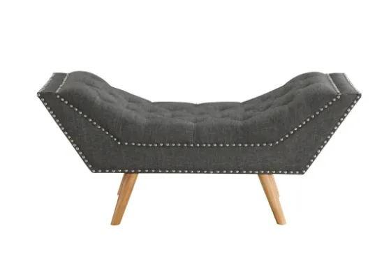 Upholstered Tufted Button Curved Bench-Kirkland's Home Clearance