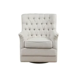 Upholstered Tufted Swivel Accent Chair-Kirkland's Home Hot