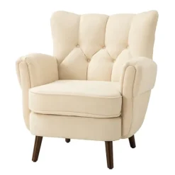 Upholstered Tufted Wingback Accent Chair-Kirkland's Home Fashion
