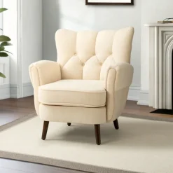 Upholstered Tufted Wingback Accent Chair-Kirkland's Home Fashion