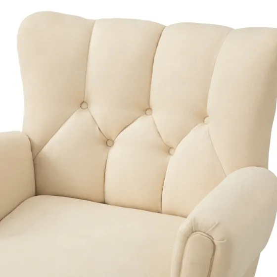 Upholstered Tufted Wingback Accent Chair-Kirkland's Home Fashion