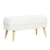 Upholstered Wood Leg Storage Bench-Kirkland's Home Best