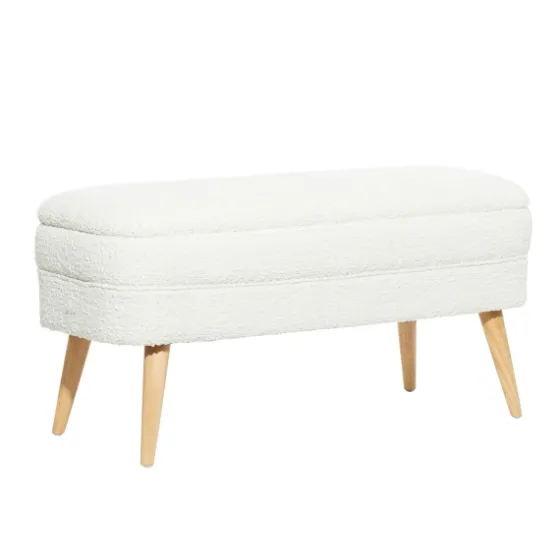 Upholstered Wood Leg Storage Bench-Kirkland's Home Best