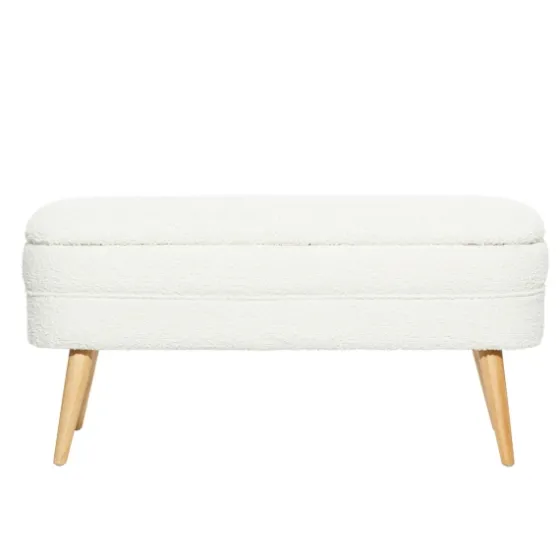 Upholstered Wood Leg Storage Bench-Kirkland's Home Best