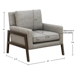 Upholstered Wood Trim Accent Chair-Kirkland's Home Flash Sale