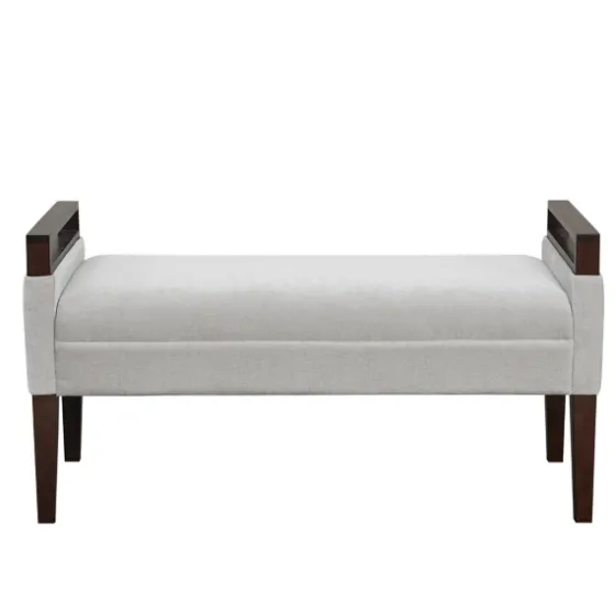 Upholstered Wood Trim Bench-Kirkland's Home Online