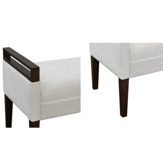 Upholstered Wood Trim Bench-Kirkland's Home Online