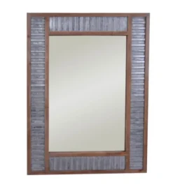 Urban Galvanized Metal And Wood Wall Mirror-Kirkland's Home Clearance