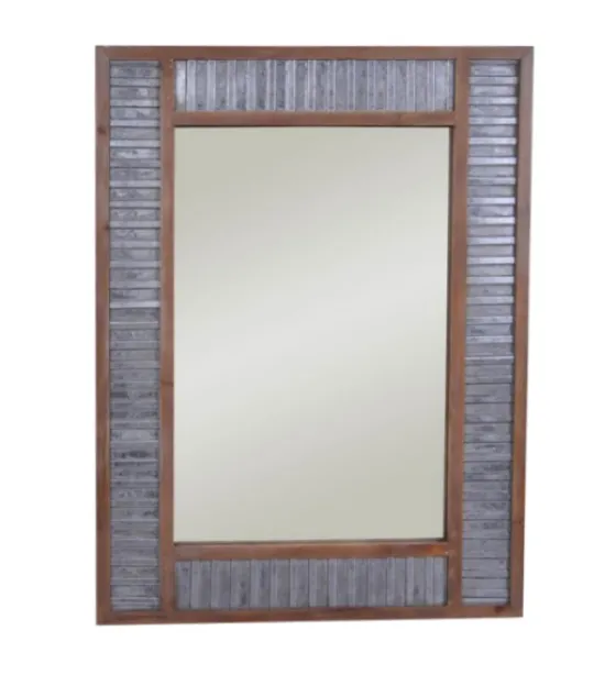 Urban Galvanized Metal And Wood Wall Mirror-Kirkland's Home Clearance