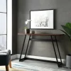 Urban Metal Wrap Dark Walnut Console Table-Kirkland's Home Flash Sale