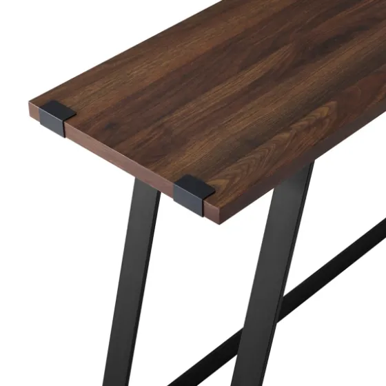 Urban Metal Wrap Dark Walnut Console Table-Kirkland's Home Flash Sale