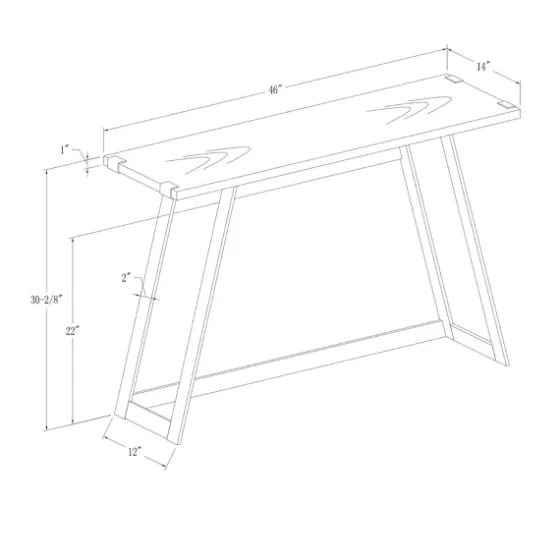 Urban Metal Wrap Dark Walnut Console Table-Kirkland's Home Flash Sale