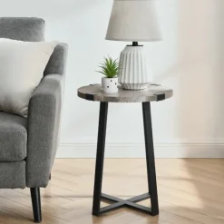 Urban Rustic Round Accent Table-Kirkland's Home New