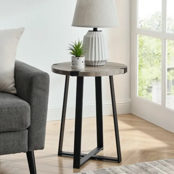 Urban Rustic Round Accent Table-Kirkland's Home New