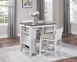 Usb Counter Table And Stools, Set Of 3-Kirkland's Home Clearance