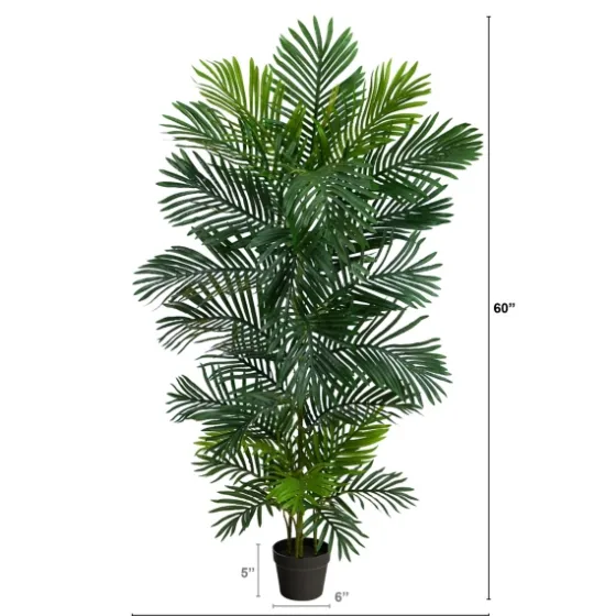 Uv-Safe Areca Palm Tree In Nursery Planter, 60 In.-Kirkland's Home Clearance