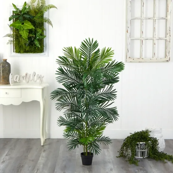 Uv-Safe Areca Palm Tree In Nursery Planter, 60 In.-Kirkland's Home Clearance