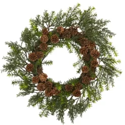 Uv-Safe Cedar Grass And Pine Cone Wreath-Kirkland's Home Shop