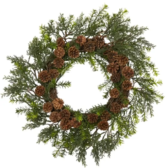 Uv-Safe Cedar Grass And Pine Cone Wreath-Kirkland's Home Shop