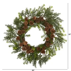 Uv-Safe Cedar Grass And Pine Cone Wreath-Kirkland's Home Shop