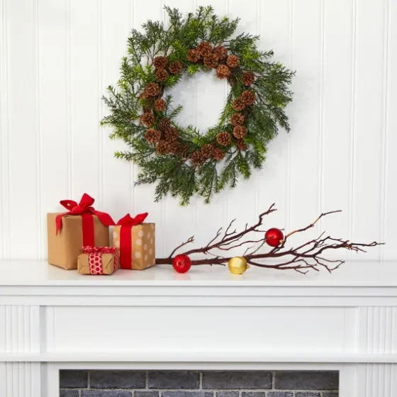 Uv-Safe Cedar Grass And Pine Cone Wreath-Kirkland's Home Shop