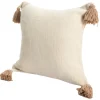 Vanilla Gauze Organic Tassel Throw Pillow-Kirkland's Home Fashion