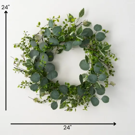 Variegated Mixed Leaf Wreath-Kirkland's Home Clearance