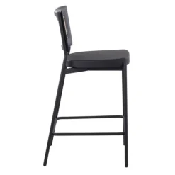 Vegan Leather And Rattan Counter Stools, Set Of 2-Kirkland's Home Online