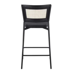 Vegan Leather And Rattan Counter Stools, Set Of 2-Kirkland's Home Online