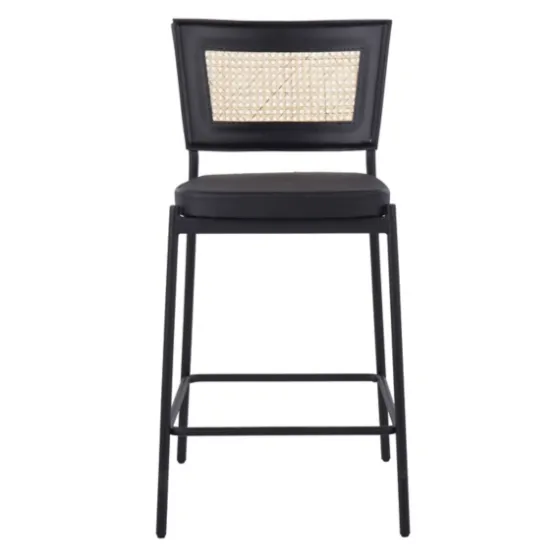 Vegan Leather And Rattan Counter Stools, Set Of 2-Kirkland's Home Online