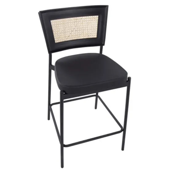 Vegan Leather And Rattan Counter Stools, Set Of 2-Kirkland's Home Online