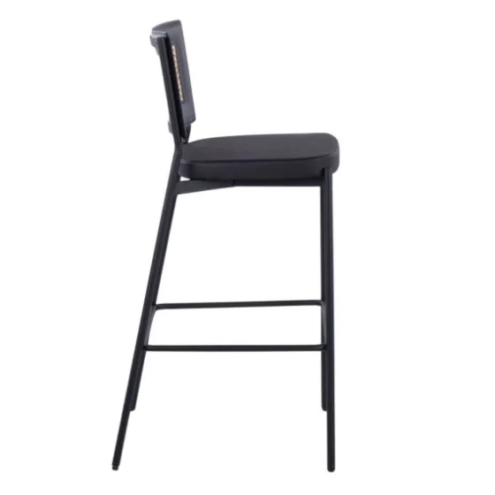 Vegan Leather And Rattan Bar Stools, Set Of 2-Kirkland's Home Outlet