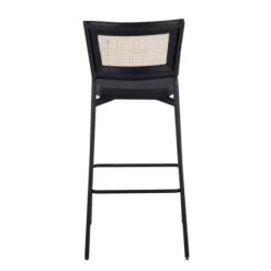 Vegan Leather And Rattan Bar Stools, Set Of 2-Kirkland's Home Outlet