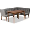 Velvet And Walnut Bench 4-Pc. Dining Set-Kirkland's Home Discount