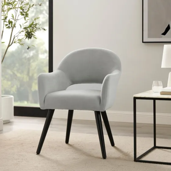 Velvet Curved Open Back Dining Chair-Kirkland's Home Discount