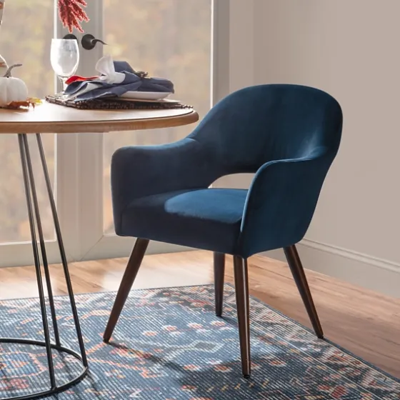 Velvet Curved Open Back Dining Chair-Kirkland's Home Hot