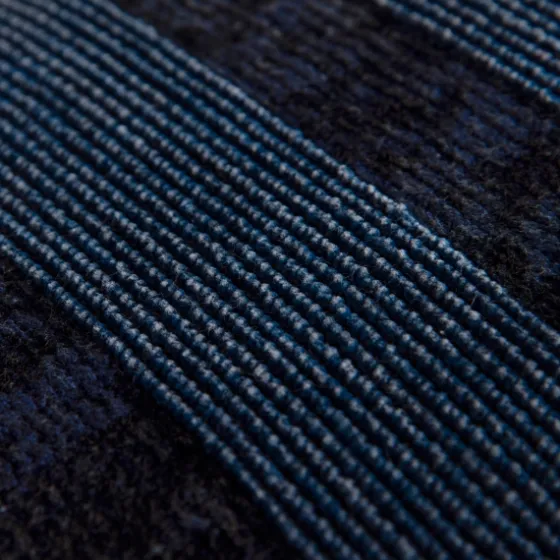 Velvet Navy Monochrome Stripe Lumbar Pillow-Kirkland's Home Store