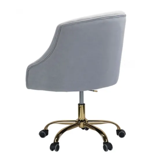 Velvet Tufted Gold Leg Swivel Office Chair-Kirkland's Home Shop