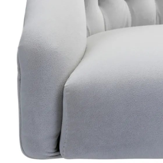 Velvet Tufted Gold Leg Swivel Office Chair-Kirkland's Home Shop