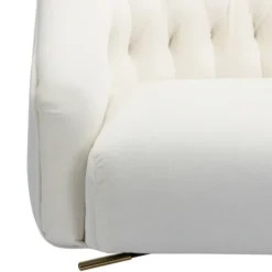 Velvet Tufted Golden Leg Swivel Office Chair-Kirkland's Home Online