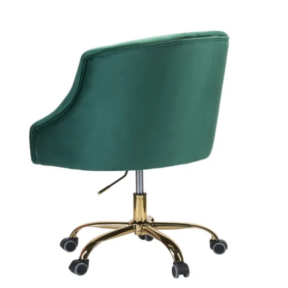 Velvet Tufted Golden Leg Swivel Office Chair-Kirkland's Home Hot