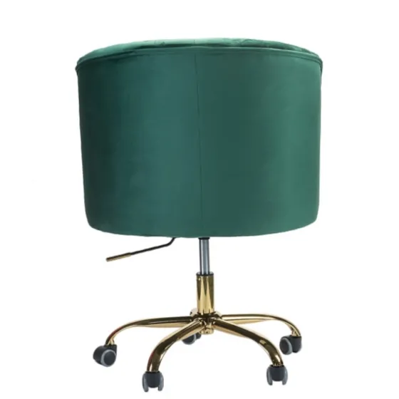 Velvet Tufted Golden Leg Swivel Office Chair-Kirkland's Home Hot
